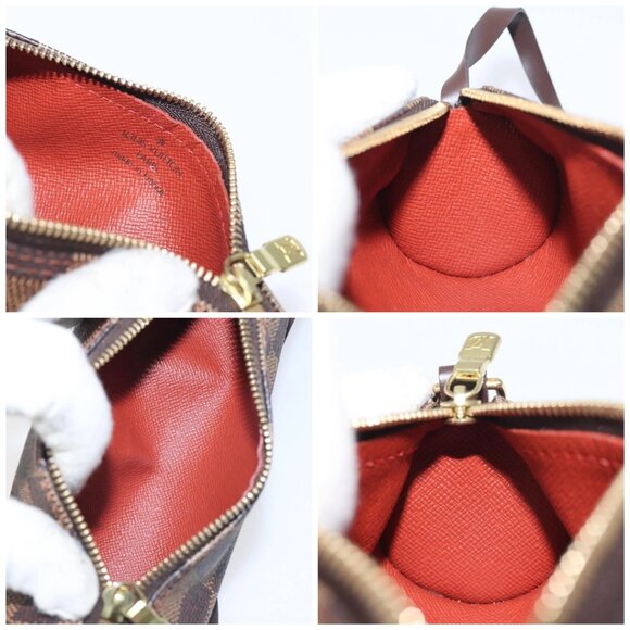 LOUIS VUITTON Damier Ebene Papillon Pouch LV Auth 130401 - Picture 15 of 16